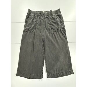 Cloth & Stone Gray Tencel Cropped Wide Leg Culottes Pants Women's Size M 300